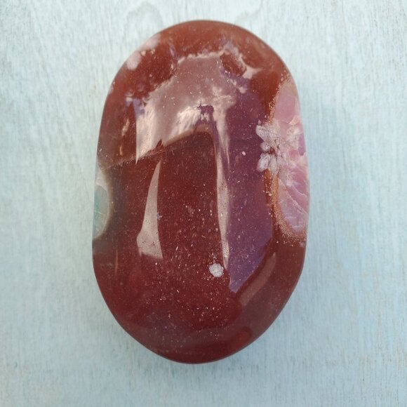 Flower Agate Palm Stone (FA606) - Picture 1 of 7